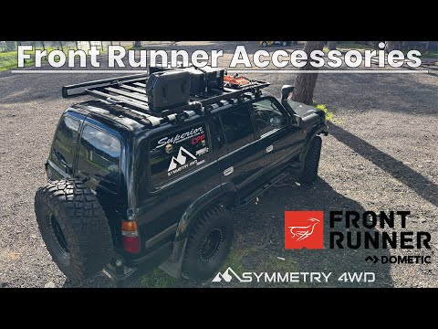 Front Runner Slimline 2 Roof Rack ACCESSORIES Recovery Mount, Cargo Chock, Stratchit - 80 Series 4WD