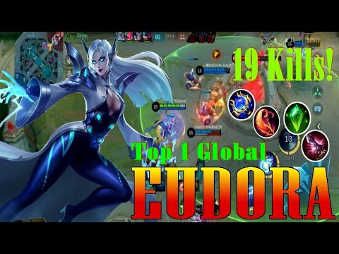 19 Kills Eudora Brutal Shocking Damage | Eudora One Shot Kill - Top 1 Global Eudora - Mobile Legends