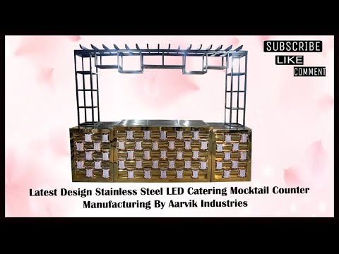 Stainless Steel LED Catering Mocktail Counter