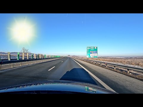 Autostrada A1 de la Sibiu la Timisoara  - Timewarp 15x - (4K) - Ianuarie 2024