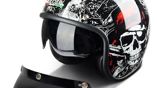 UNBOXING CASCO CHOPPER 3/4 con Calaveras de Mercado Libre
