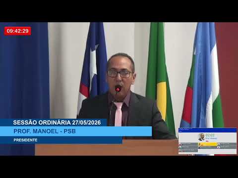  SESSÃO DIA 27/05/2026 – II PRONUNCIAMENTO DO VEREADOR PROF. MANOEL
