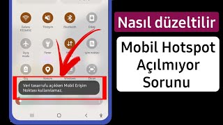 Arka plan verilerini kısıtla açıkken Mobil Erişim Noktası Menüsü kullanılamaz
