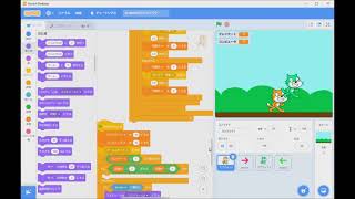 【高解像度 格ゲー(9)ふっとばされ処理】foo-etaのスクラッチプログラミング実況　第99回再放送