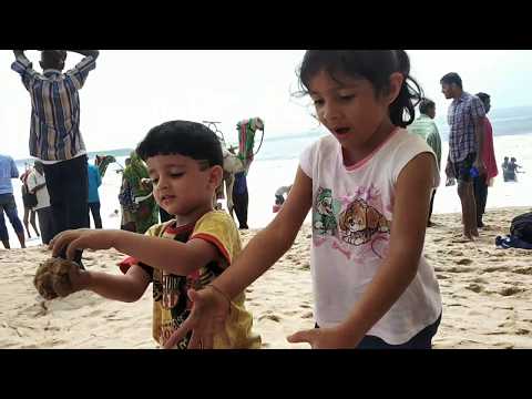 Raizel and Aaryan on puri beach