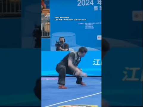 wu zhaohua mens gunshu champion in the world #太极 #kungfu #wushufight wushuonline #wushuchampionship