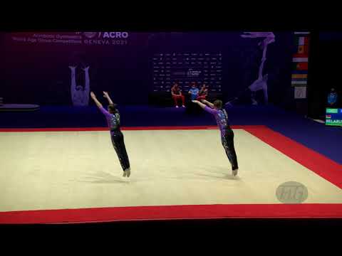 Belarus 2 (BLR) - 2021 Acrobatic Worlds, Geneva (SUI) Combined  Men's Pair