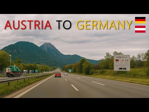 Rainy Drive from Salzburg to Munich | Austria–Germany Border & A8 Autobahn No Music