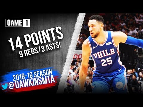 Ben Simmons Full Highlights 2019 ECSF Game 1 76ers vs Raptors   14 Pts 9 Rebs!  FreeDawkins