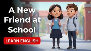 A New Friend at School | Learn English with Story | Everyday School Conversation #learnenglish