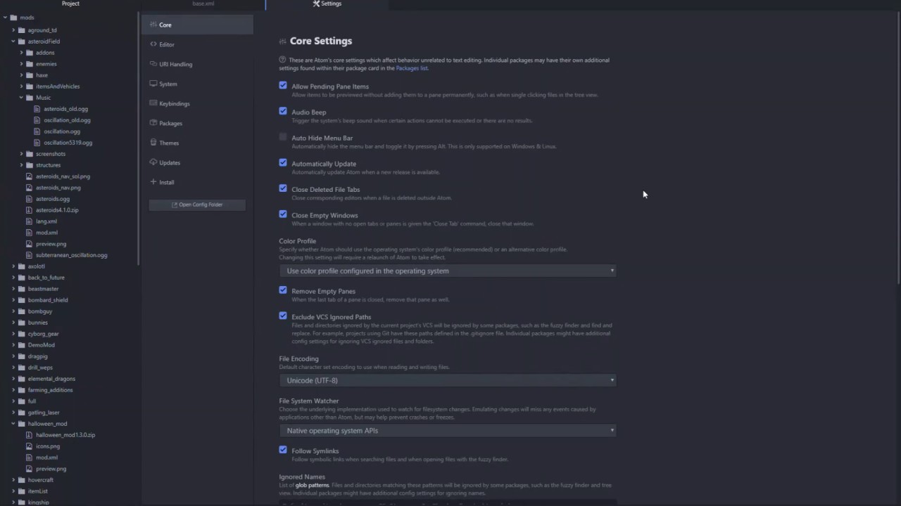 How to Mod Aground Using Atom