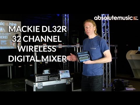 Mackie DL32R 32 Channel Wireless Digital Mixer and iPad -4k