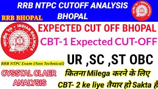 RRB Ntpc Bhopal cut off 2021| RRB Bhopal cut off 2021 |rrb ntpc expected cut off 2021|bhopal cut off