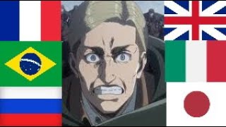 Attack On Titan | ERWIN'S LAST SPEECH in 6 languages