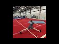 Flair To Handstand On Floor Exercise- Gymnastics