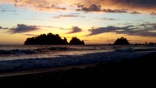 preview picture of video 'Beach sunset, La Push, Washington State'