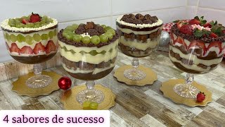 SOBREMESA NA TAÇA - QUATRO SABORES PARA BOMBAR NO FIM DE ANO - RECEITA COMPLETA, E POR QUANTO VENDER