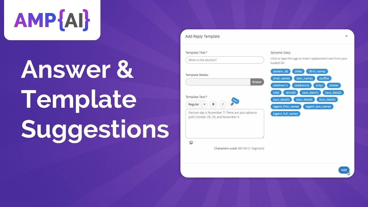 AMP AI Answer Template Suggestions