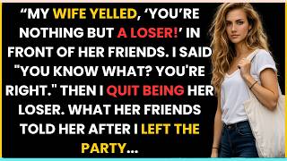 MY WIFE YELLED, ‘YOU’RE NOTHING BUT A LOSER!’ IN FRONT OF HER FRIENDS. I SAID "YOU KNOW WHAT?...