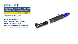 Pneumatic Air Impact Ratchet Wrench - M5 - 800 RPM, 5 N.m