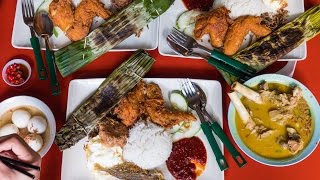 Famous Singaporean Food - Adam Road NASI LEMAK in Singapore! - YouTube