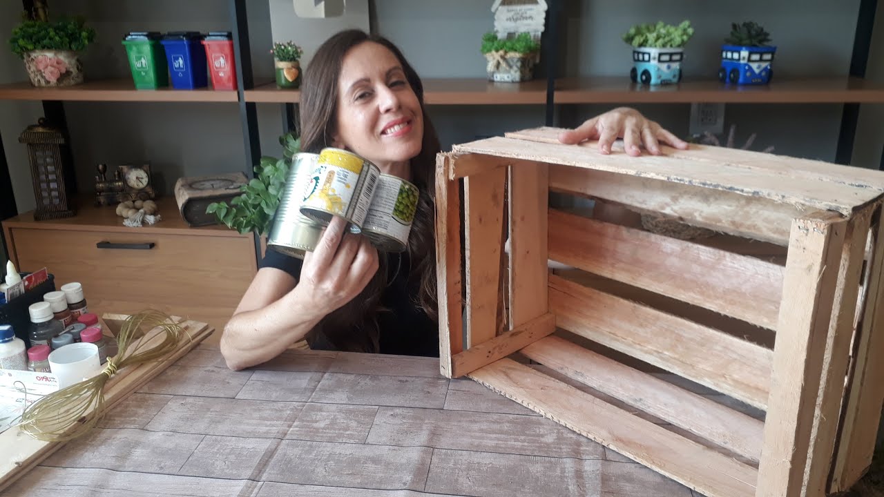 Reaproveitando Latas de conservas e Caixotes -  Do Lixo ao Luxo
