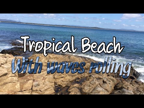 Tropical Beach with Waves Rolling