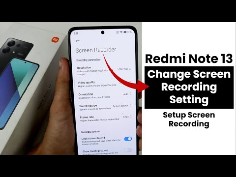Change Screen Recording Settings In Redmi Note 13 | Setup Screen Recording