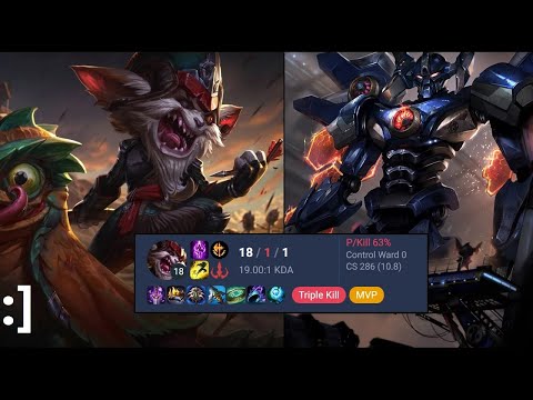 Kled vs. Aatrox - 90% of my solo q games are against Mecha Aatrox. (ranked gameplay)