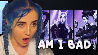 K/DA - THE BADDEST (G)I-DLE Bea Miller Wolftyla  Lyric Video League of Legends Reaction