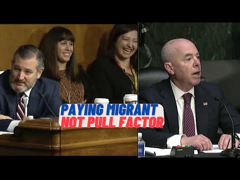 Paying migrant not pull factor, not know how many migrants, simple question, Cruz, Mayorkas clash