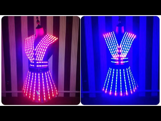Vídeo relacionado con HVFGXY Abrigo luminoso con luz LED, chaqueta de DJ con capucha para mujer y hombre, ropa de exterior, discoteca, Navidad, baile, fiesta, disfraz, Talla L = EU S, Altoa única