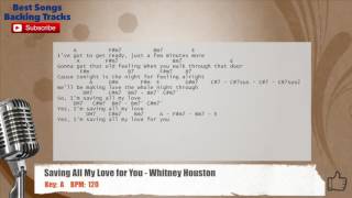 Saving All My Love For You - Whitney Houston Vocal Backing Track with chords and lyrics