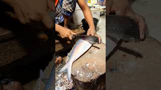 Amazing Hilsa Fish Cutting Skills In Bangladesh Local Fish Market #shorts