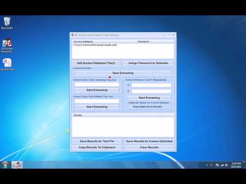 MS Access Extract Data & Text Software