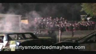 preview picture of video 'Part 3 Richmond Fair Demo Derby 2010 8 Cylinder Heat'