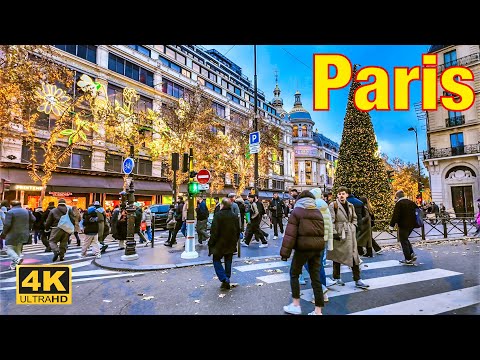 Paris, France🇫🇷 -Christmas Walk 2025🎄✨| 23 NOVEMBER 2025 - 4 K HDR WALKING TOUR | A Walk In Paris