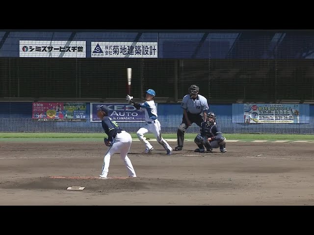 【ファーム】ファイターズドラ1ルーキー・矢澤宏太 ファーム公式戦1号は勝ち越しのソロHR!!  2023年8月3日 北海道日本ハムファイターズ 対 東京ヤクルトスワローズ