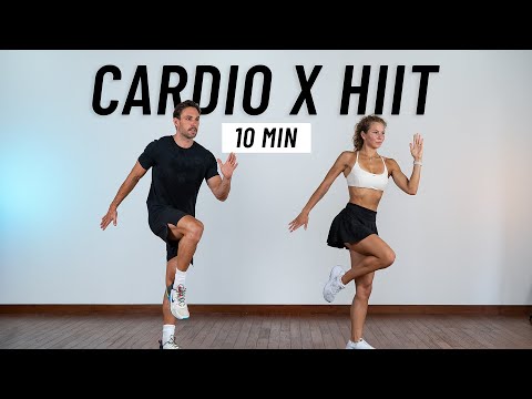 10 MIN INTENSE HIIT WORKOUT - ALL STANDING - Full Body, No Equipment, No Repeats