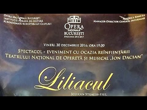 PREMIERA - OPERETA LILIACUL - 30.12.2016