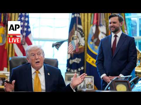 Video Thumbnail: LIVE: Trump and JD Vance participate in a signing ceremony