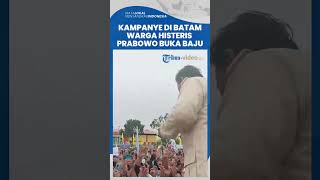 Momen Prabowo Subianto Buka dan Lempar Baju ke Pendukung saat Kampanye di Batam Berlangsung Meriah
