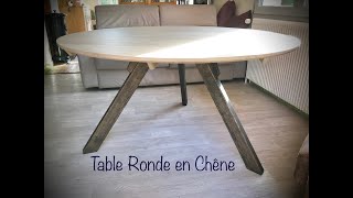 Fabrication d'une Table Ronde en Chêne