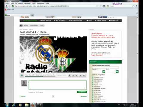 Gol del Betis al Real Madrid gol de Jorge Molina Audio Ondacero 2-1