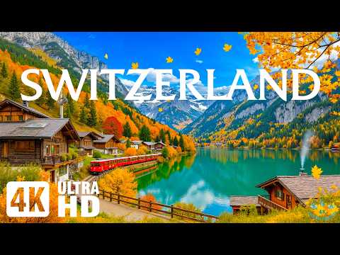 Autumn in Switzerland 4K 🍁 Discover the Swiss Alps, Golden Forests & Lake Geneva Glow