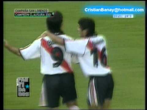 San Lorenzo 1 River 3 Clausura 2001 (resumen del Partido )