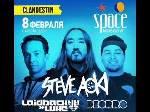 Steve Aoki b2b Deorro - Live @ Space Moscow - 08.02.2014