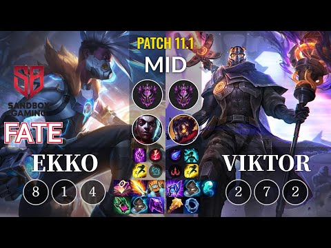 SB FATE Ekko vs Viktor Mid - KR Patch 11.1