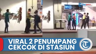 Viral 2 Penumpang KRL Terlibat Cekcok di Stasiun Depok Baru, Diduga Berawal dari Saling Menatap