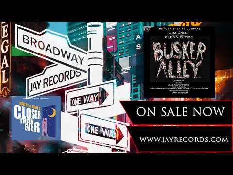 Busker Alley Jay Records promo still featuring the 2007 original cast album artwork